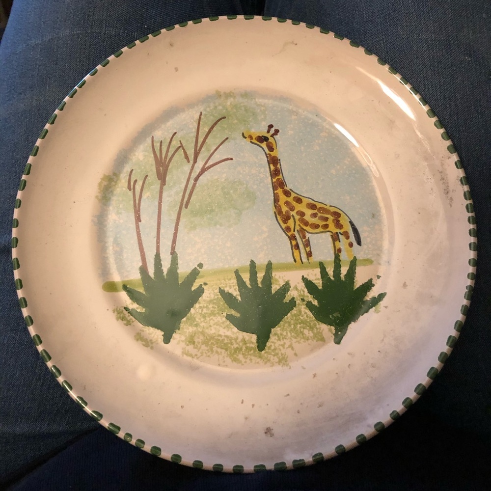 Vintage Lamas Frank McIntosh signed Plate, Italy